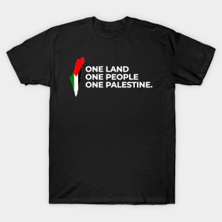 One land, one people, one Palestine (Dark) T-Shirt